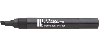 Marqueur permanent W10, pointe biseautée, noir