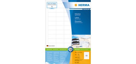 Etiquette universelle PREMIUM, 210 x 297 mm, blanc