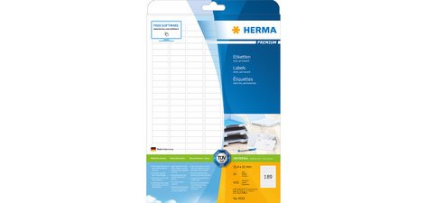Etiquette universelle PREMIUM, 210 x 297 mm, blanc