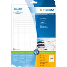 Etiquette universelle PREMIUM, 25,4 x 16,9 mm, blanc