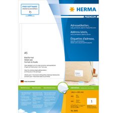 Etiquette HERMA Premium 8690 148,5x205mm blanc 400 pièces