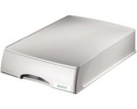 Brievenbakje met lade Plus, A4-formaat, grijs