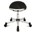 Tabouret fitness 'Sitness Half Ball', noir