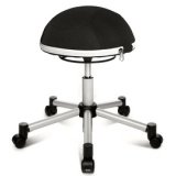 Tabouret fitness 'Sitness Half Ball', noir