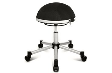 Tabouret fitness 'Sitness Half Ball', noir
