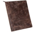 Conférencier, pour format A4, cuir, marron
