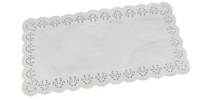 Napperon, rectangulaire, 400 x 200 mm, blanc