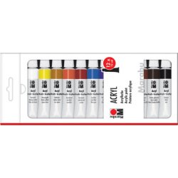 Peinture acrylique,12 ml, kit de 12