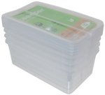 Kit de boîtes de rangement 'bea', 4x 5,6 litres, PP