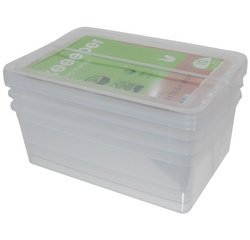 Set de rangement 'bea', 3x 18 litres, PP, couvercle