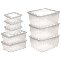 Set de boîtes de rangement 'bea', 8 pièces, PP