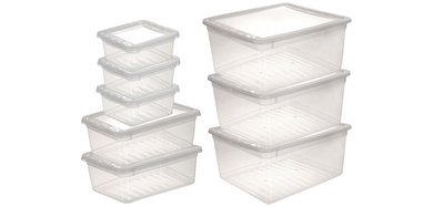 Set de boîtes de rangement 'bea', 8 pièces, PP