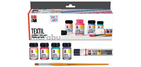 Peinture pour tissu 'Textil', Kit SWEET CANDY