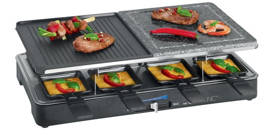 Four à raclette RG 3518, avec pierre de cuisson
