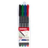 Feutre fineliner 'K-Liner', tracé: 0,4 mm, étui de 4