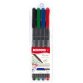 Stift fineliner 'K-Liner' lijnbreedte 0,4 mm - etui van 4 stuks