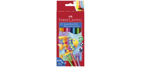 FABER-CASTELL Crayons de couleur KINDER-AQUARELL, étui de 12