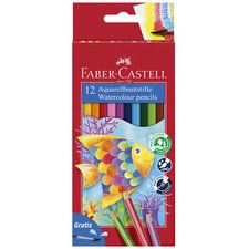 FABER-CASTELL Crayons de couleur KINDER-AQUARELL, étui de 12