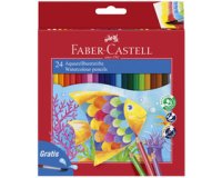 Crayons de couleur Faber-Castell Aquarelle + pinceau set de 24 pièces assorti
