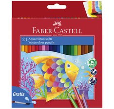 FABER-CASTELL Crayons couleur KINDER-AQUARELLE, étui carton