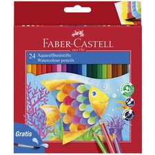 FABER-CASTELL Crayons couleur KINDER-AQUARELLE, étui carton