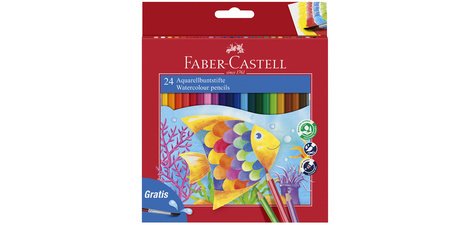 FABER-CASTELL Crayons couleur KINDER-AQUARELLE, étui carton