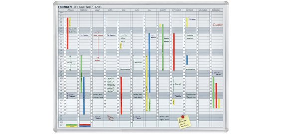 Bande de dates pour tableau planning JK1203, blanc