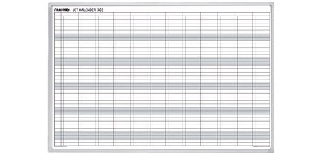 Tableau planning JetKalender, calendrier annuel