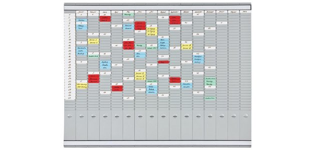 Tableau planning à fiches T, (L)1.008 x (H)783 mm