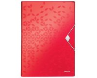 Leitz WOW pochette projets A4, 6 compartiments, rouge