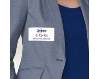 Etiquette pour badge, 80 x 50 mm, blanc