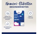 Etiquette pour badge, 80 x 50 mm, blanc