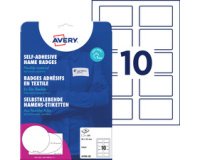 Etiketten voor badges 65 mm rond wit