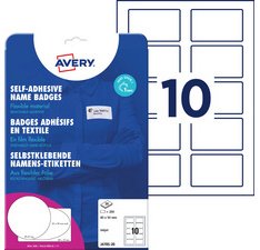 Etiquette pour badge, 65 mm, rond, blanc