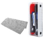 Effaceur de tableau aimanté avec 2 marqueurs