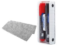 Effaceur de tableau aimanté avec 2 marqueurs