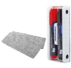 Effaceur de tableau aimanté avec 2 marqueurs
