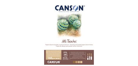 Papier beaux-arts Mi-Teintes, en bloc, 320 x 410 mm