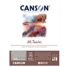 Papier beaux-arts Mi-Teintes, en bloc, 240 x 320 mm