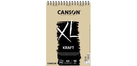 Bloc à croquis Canson XL Kraft A4 60 feuilles 90g spirale