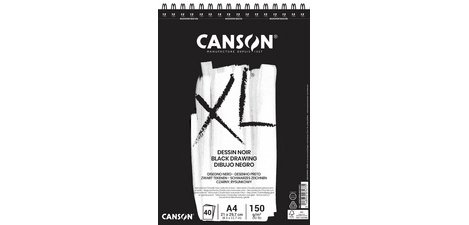 Sketch pad and studies block XL Black, A3, black
