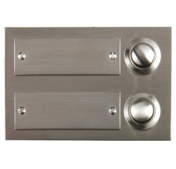 GB_Bouton pour sonnette, en zinc moulé, 2 boutons