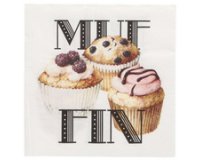 Serviette à motif 'Muffin', 330 x 330 mm