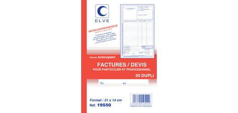 Manifold Invoices / Quotes, 50 sheets, A5, duplicate