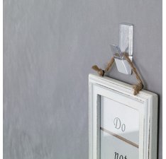 Powerstrips Zelfklevende haak LARGE, transparant/chroom