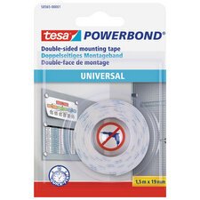 Dubbelzijdige montagetape Powerbond Universal, 19 mm x 1,5 m