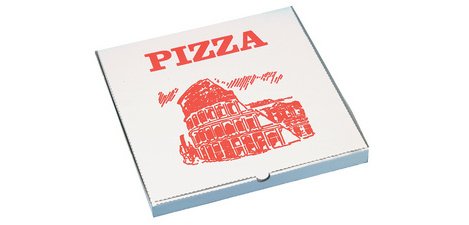 Carton de pizza, carré