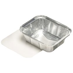Coupelle en aluminium, avec couvercle, 500 ml