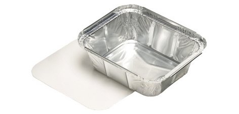 Coupelle en aluminium, avec couvercle, 500 ml