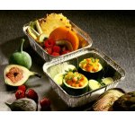 Coupelle en aluminium, avec couvercle, 650 ml